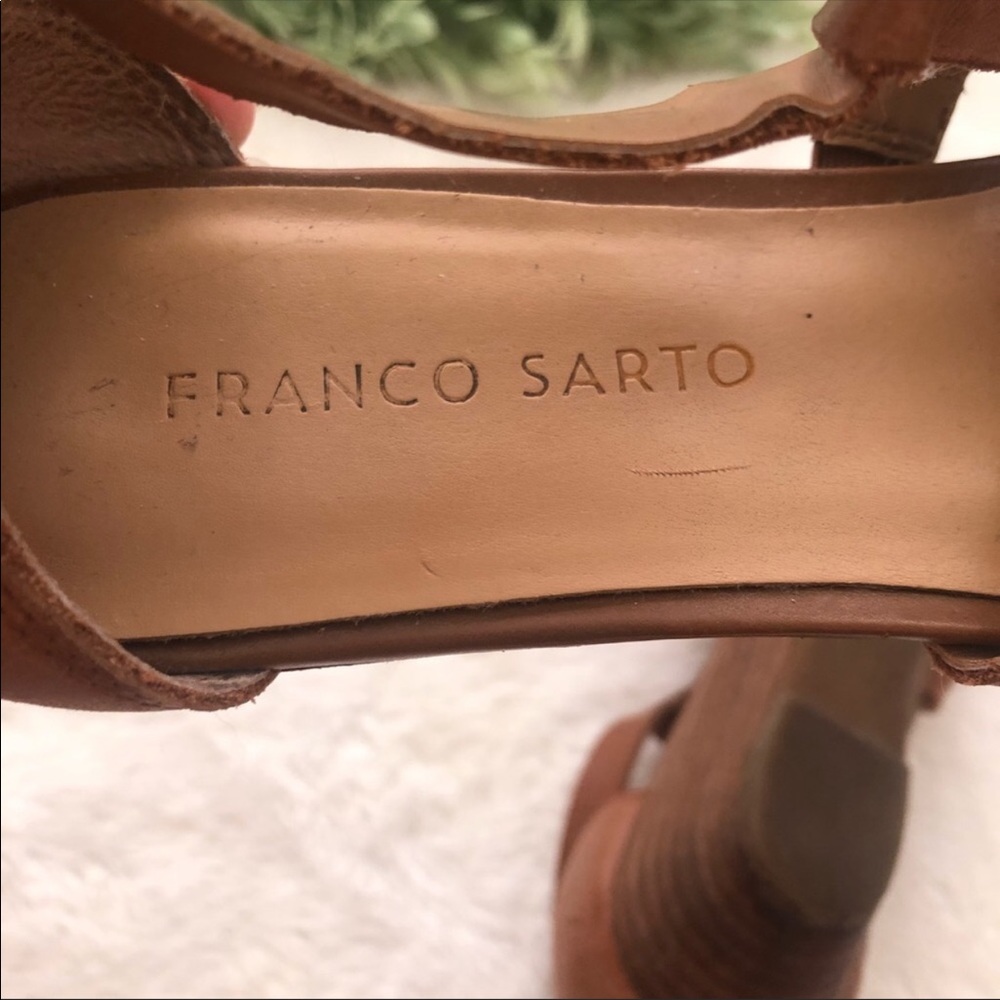 Franco Sarto Brown Wedge Sandals - Picture 6 of 8